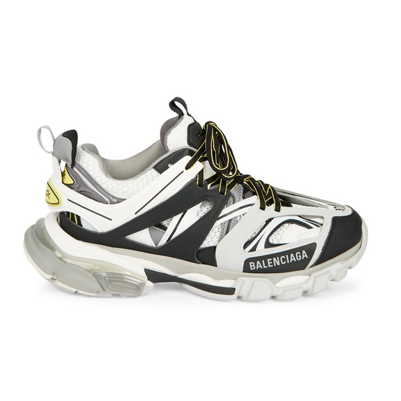 Balenciaga Track Sneaker Womens Black Grey White Yellow Platform Flat Trainer 36 - Picture 1 of 11